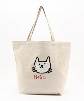 paguet du cadeau ネコサガラ刺繍トート