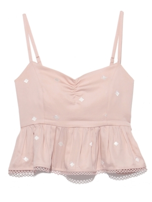 ダイアモンド刺繍キャミ