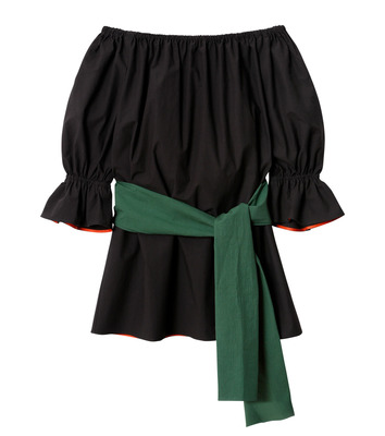 オフショルダーパフトップス