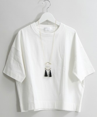 WEGO 白UネックショートTシャツ