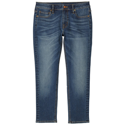 オーガニックコットン混デニムスーパーストレッチスキニー　クロップド丈　婦人２３（５８．５ｃｍ）・ブルー NEW