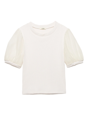 シースルースリーブカットトップス