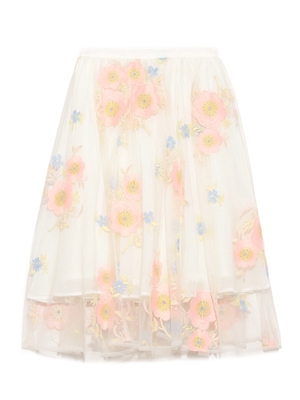 チュール刺繍スカート