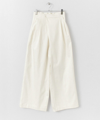 KBF+ ウエスト折り返しワイドパンツ