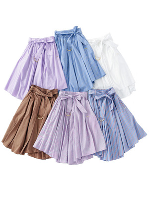 共布ベルト付イレギュラーヘムスカート