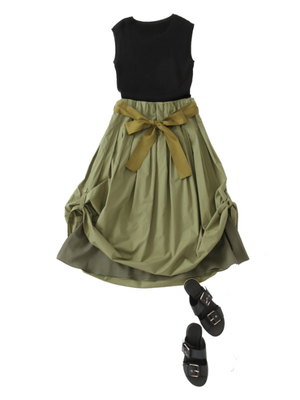 2WAYタックフレアスカート