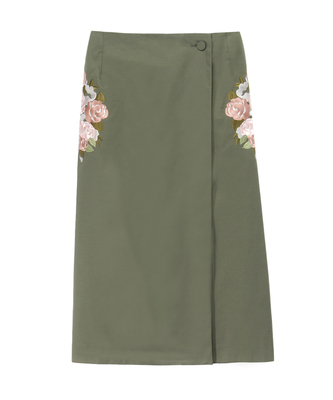 W BOUQUET WRAP SKIRT