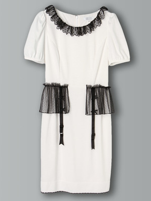 SS ガーターレースカラーワンピース