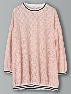 ラインリブレースワンピース