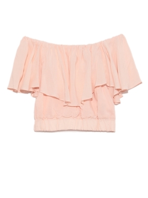 オフショルフリルブラウス