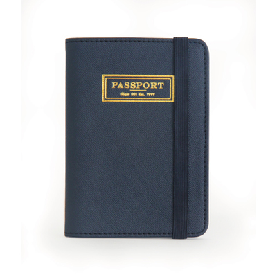 パスポートカバー パスポートケース　ネイビー
