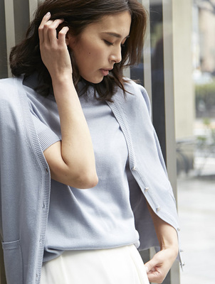 レディース　シンプル　カーディガン