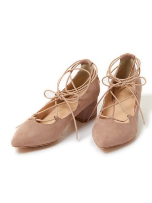 レースアップパンプス