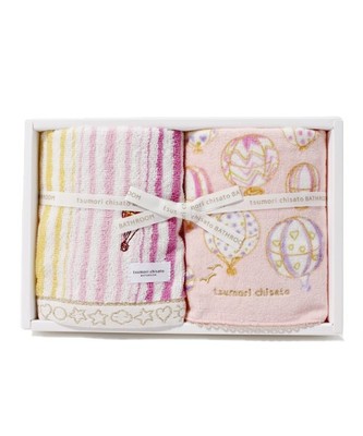 ストライプ＆バルーン（タオルハンカチ×2）