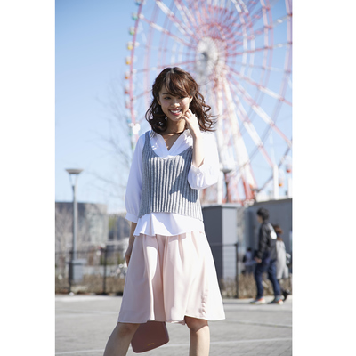 シフォンひざ丈ガウチョパンツ 【saberia　サベリア】