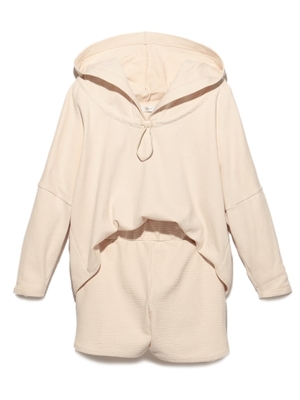 フード付きロンパース