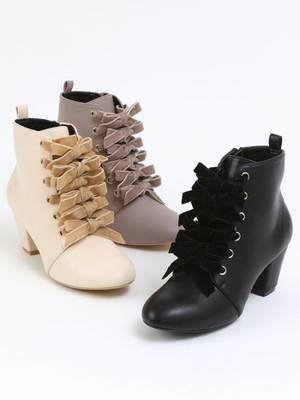 ベルベットリボンブーツ