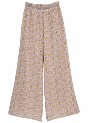 フラワーキャットワイドパンツ