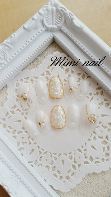 グラデネックレス囲みシェル♡ネイルチップ