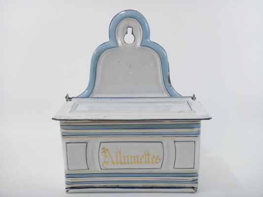 フランス アンティーク ALLUMETTES 缶 マッチ入れ