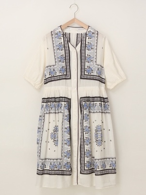 インドパネルプリントワンピ