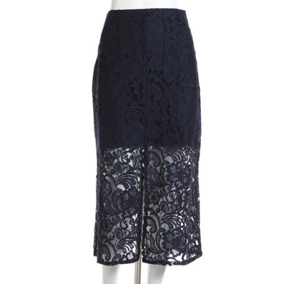 レーススリットスカート（ネイビー）