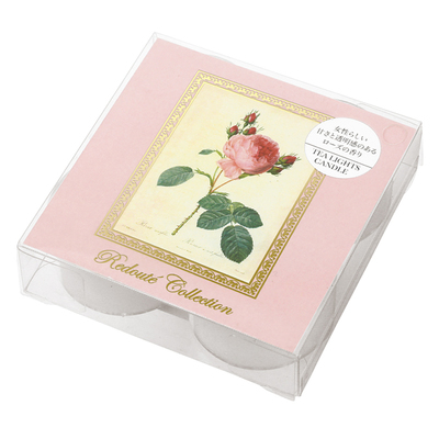 ルドゥーテクリアカップティーライト4個入 スイートローズ