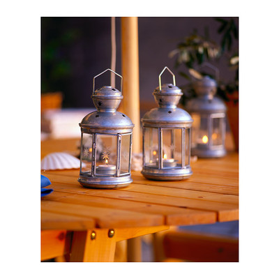 ティーライト用ランタン, 亜鉛メッキ 室内/屋外用 亜鉛メッキ