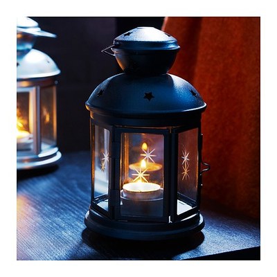 ティーライト用ランタン, ブラック 室内/屋外用 ブラック