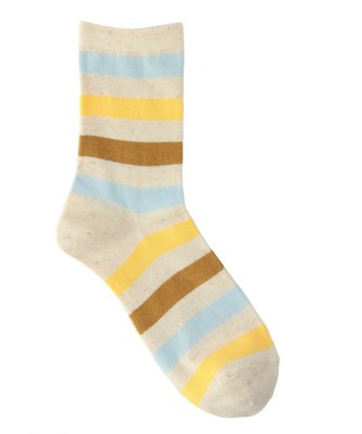 コットンリネンマルチボーダーソックス