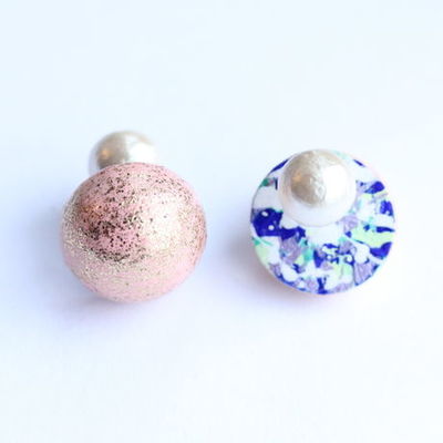  en tsubu art mix blue ピアス