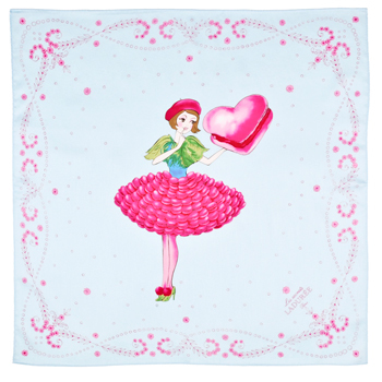 スクレ・ラデュレ プリントハンカチーフ (Macaron Coeur マカロン・クール)