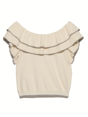 オフショルニットトップス