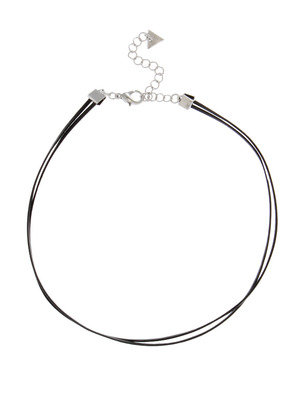 W fake leatherチョーカー