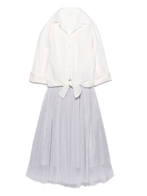 シャツコンビチュールワンピース