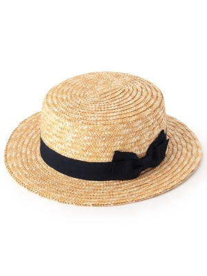 リボン付きカンカン帽