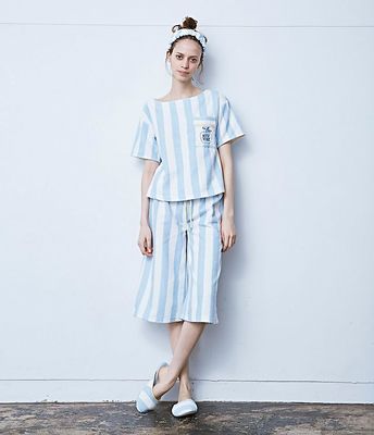 PJ ROOM／デオパイルパジャマ＆ターバンセット