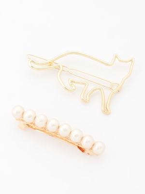 Supreme.La.La. 　モチーフピンxパールバレッタ