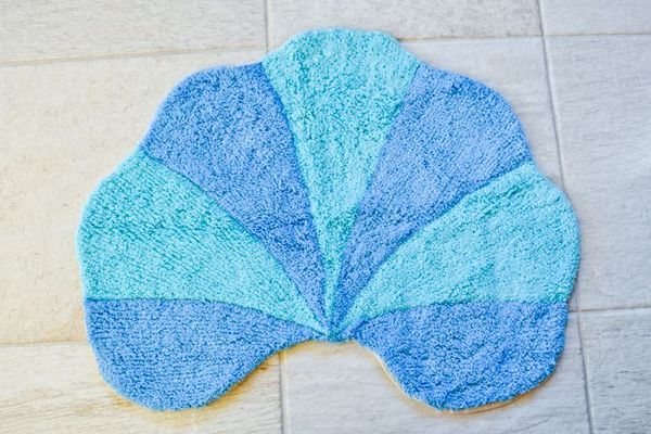 シェル型マット（ブルー×ミント） 