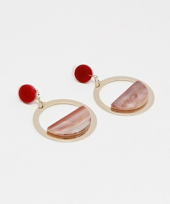 Metal Round Earring