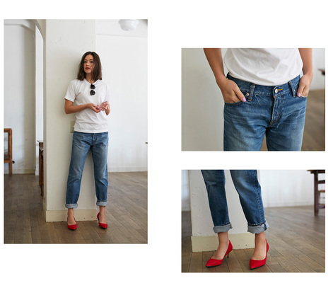 &.NOSTALGIA Luxe line【Straight Denim】レディース　セルビッチ デニム