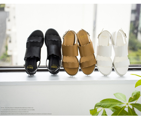 スカラップペタンコバカンスサンダル 【スカラップペタンコバカンスサンダル】