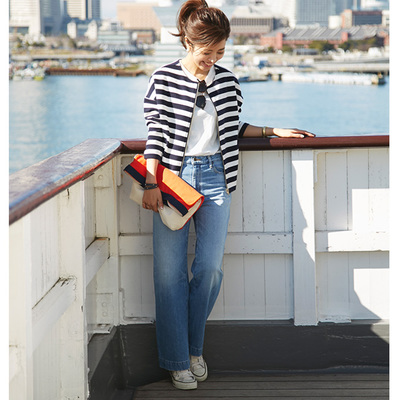 モデルSayakaコラボLuxe line【Buggy denim】レディース　バギー　デニム