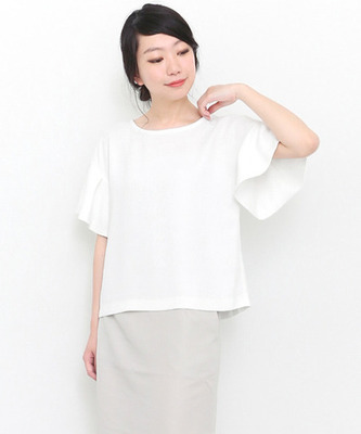 KBF+ 袖フリルトップス