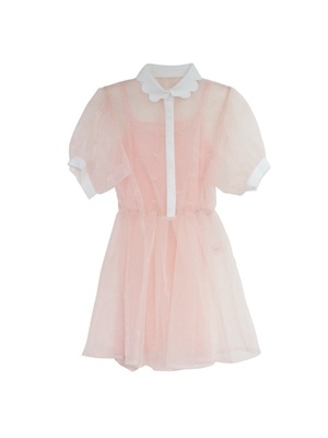 lip organdy one-piece