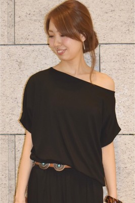 レーヨンベアテンジクアシンメトリープルオーバー