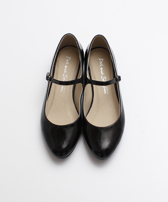 エナメル ワンストラップ シューズ