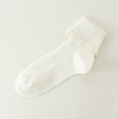 折り返しレースショートソックス