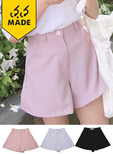 シンプルAラインキュロットパンツ