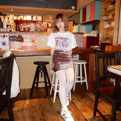 OVER SIZE GIRLS PRINT TEE